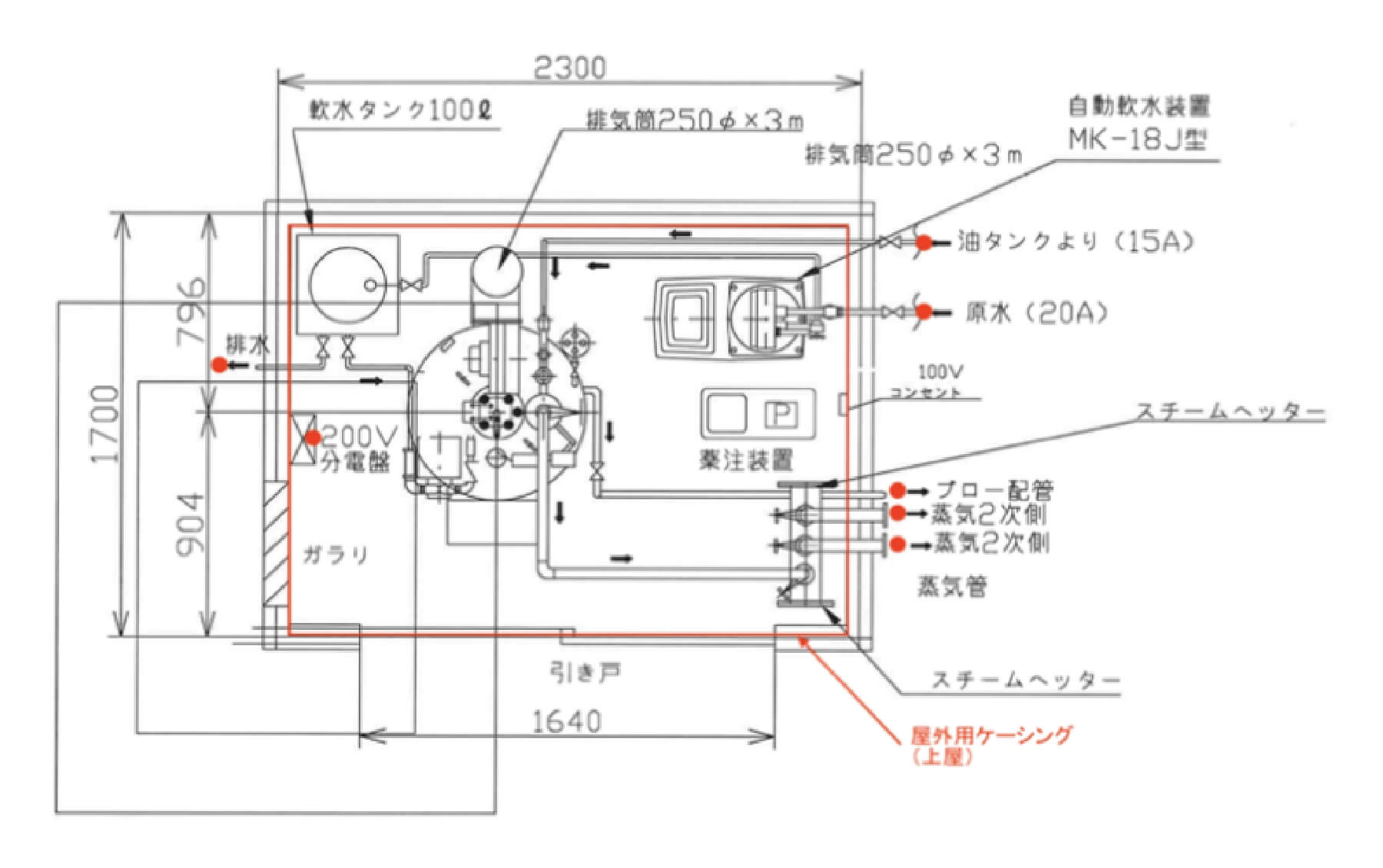 配置計画図（オールインワン スキッド型）